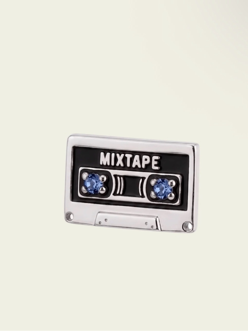 14k White Gold Mix Tape Threaded End by Body Gems